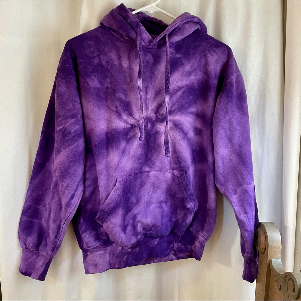 Purple Tie Dye Hoodie Sweatshirt